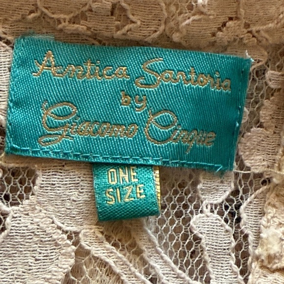 Antica Sartoria by Giacoo Cinque Lace Embroidered Coverup Dress, ONE SIZE - Picture 8 of 12